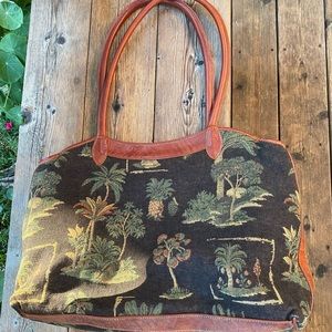 VINTAGE - TOMMY BAHAMA Canvas ,Tropical Shoulder-bag.
